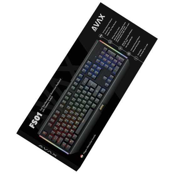 AVAX FS01 Full size mechanikus vezetékes alumínium billentyűzet Outemu barna switch