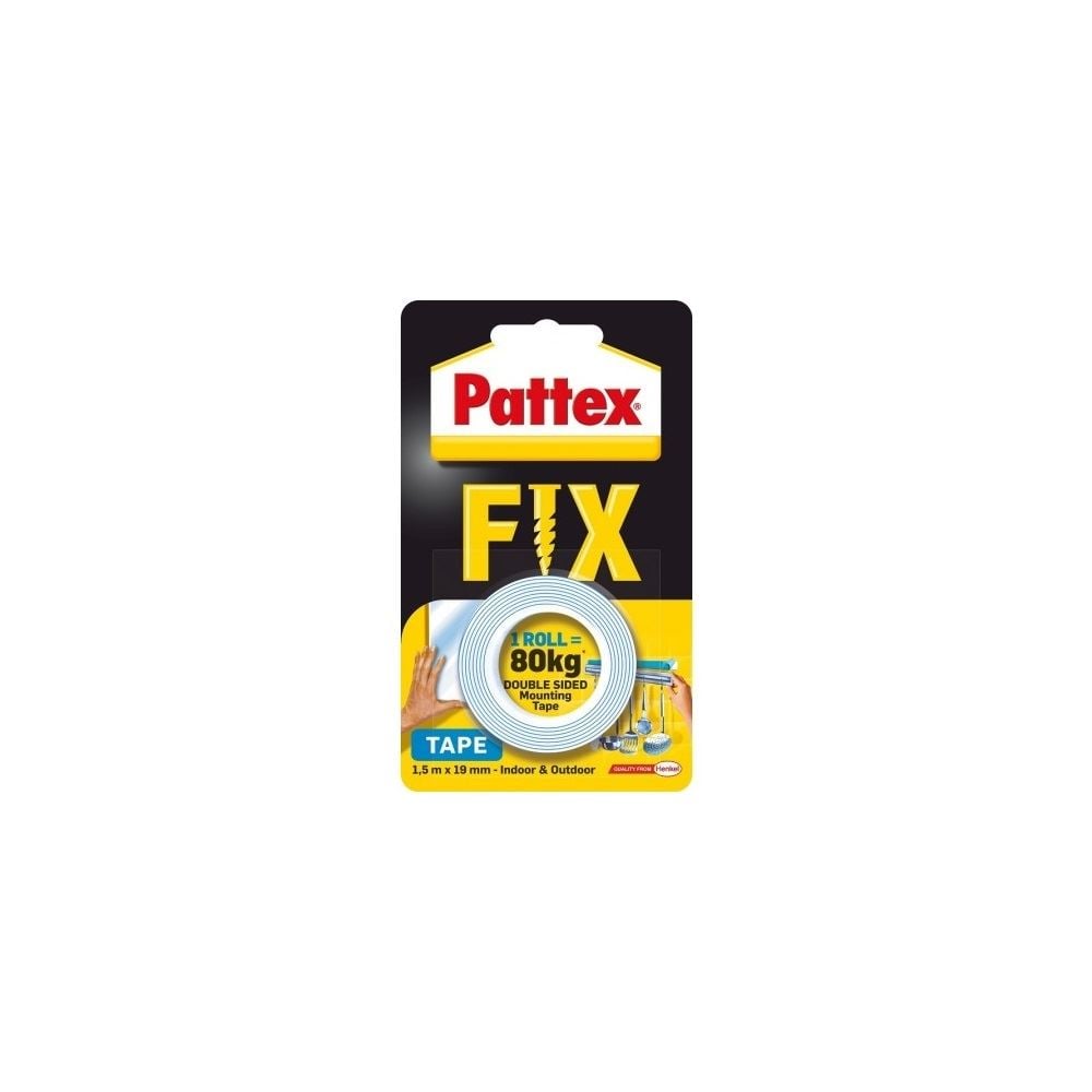 Patex Fix 80 kg kétoldalas ragasztószalag 19mmx1,5m (1684211)
