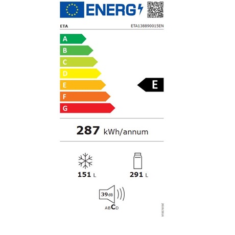 Eta 138890015EN Side by Side hűtőszekrény - E energiaosztály