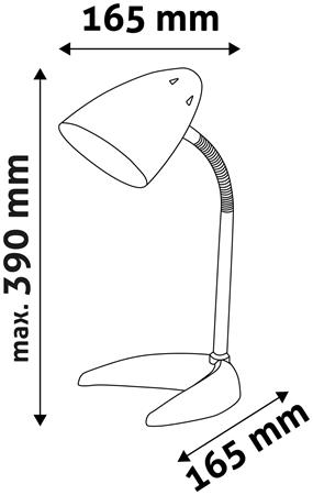 AVIDE  Basic C-talp Asztali lámpa Ezüst