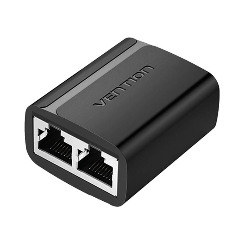 RJ45 PVC Splitter Adapter Vention IPTB0 Black
