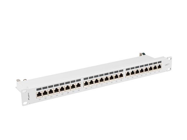 Lanberg Patch panel CAT7 FTP 24 PORT 1U 19" árnyékolt szürke (PPS7-1024-S)
