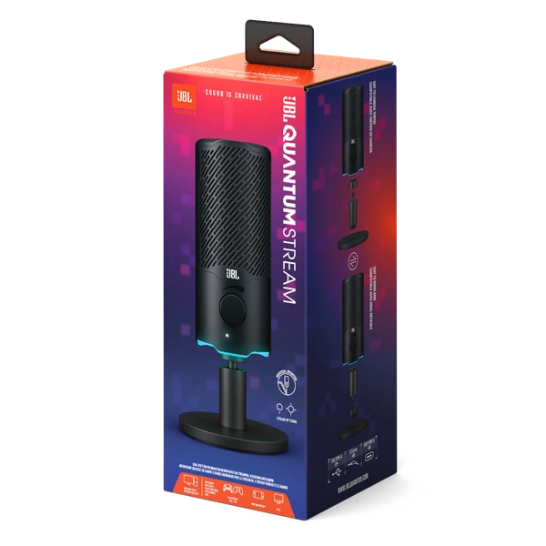 JBL Quantum Stream streamer mikrofon Fekete