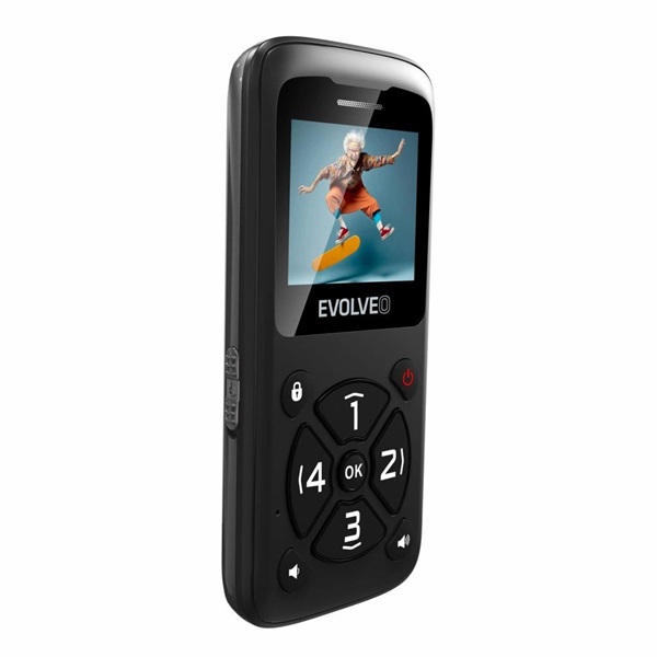 Evolveo EasyPhone ID 1,77"  Mobiltelefon Fekete