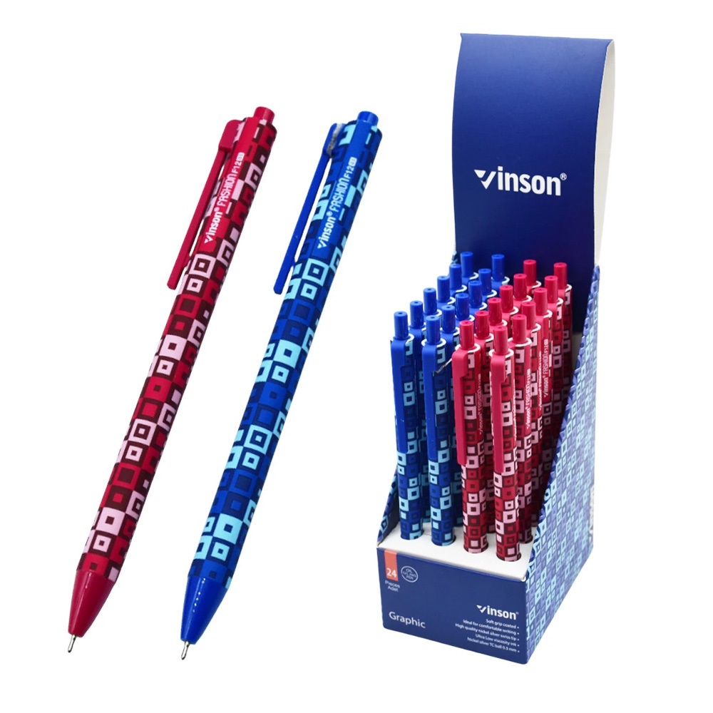 Vinson Golyóstoll nyomógombos 0,7mm Graphic vegyes test displ 24 db/display (F12) Vinson Golyóstoll nyomógombos 0,7mm Graphic vegyes test displ 24 db/display (F12)