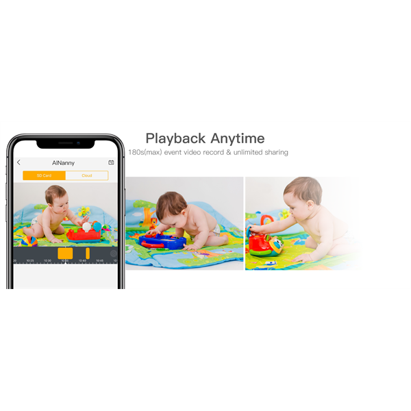 Arenti bébiőr AINANNY-CAM  3MP Wifi  sírás- hőmérséklet- páratartalom figyelés microSD  mikrofon  hangszóró Arenti bébiőr AINANNY-CAM  3MP Wifi  sírás- hőmérséklet- páratartalom figyelés microSD  mikrofon  hangszóró