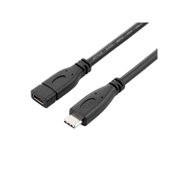 PremiumCord Kábel USB 3.2 Gen2, hosszabbító, C - C, M/F,   1,5m, fekete (KU31MFA015)