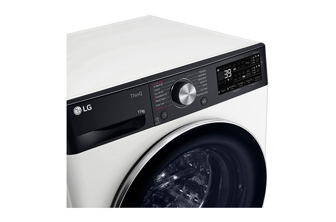 LG F4WR711S3HA Elöltöltős mosógép – 11 kg, 1350 ford./perc, A Energiaosztály, AI DD, LG Steam technológia, Gőz technológia