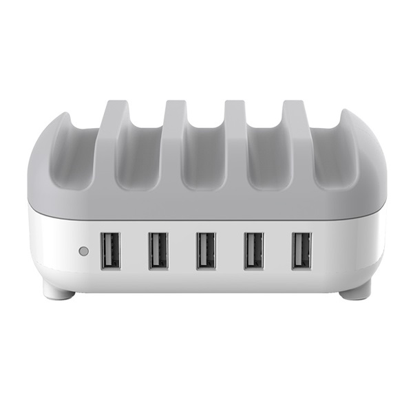 ORICO DUK-5P-EU-WH 5x USB-A 5V2.4A x5 40W Töltő állomás Fehér ORICO DUK-5P-EU-WH 5x USB-A 5V2.4A x5 40W Töltő állomás Fehér