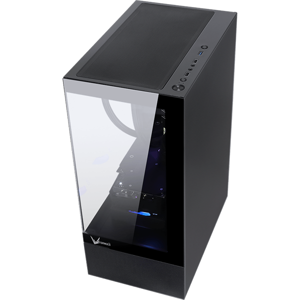 Formula Számítógépház - Crystal Z1+ Black ARGB (fekete, ablakos, ATX, 3x12cm venti, 1xUSB3.0, 1xUSB2.0, 1xType-C)
