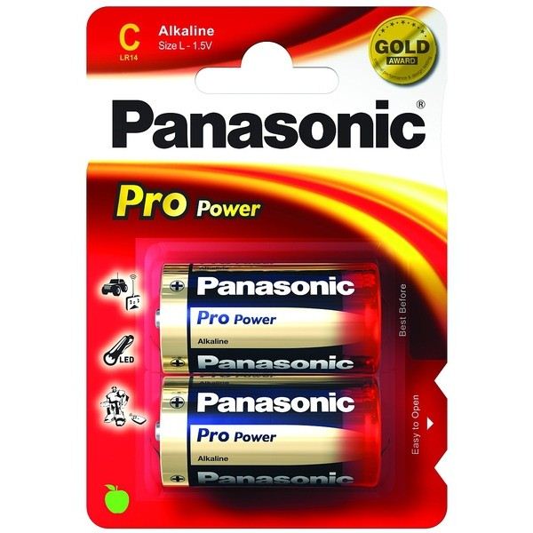 Panasonic Alkaline Pro Power 1.5V Baby elem (C) (2db / blister) (LR14PPG/2BP) Panasonic Alkaline Pro Power 1.5V Baby elem (C) (2db / blister) (LR14PPG/2BP)