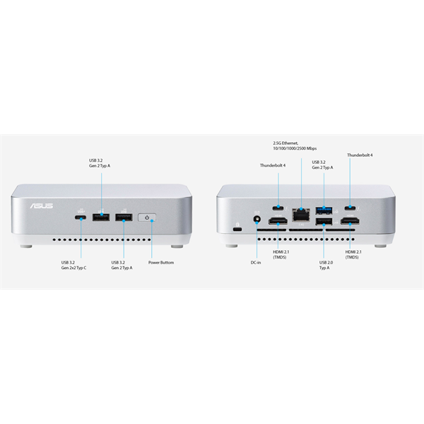ASUS PC NUC Ultra Compact Intel Core Ultra 5 125H  HDMI 2.1 GBLAN  USB 3.0