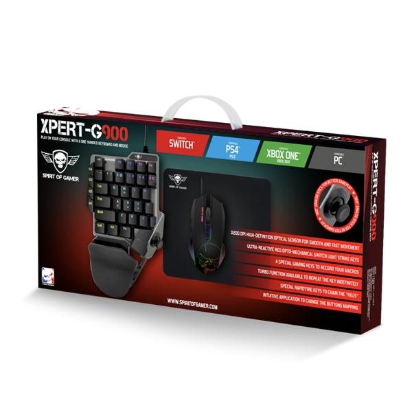 Spirit of Gamer   XPERT GAMEBOARD G900 Mechanikus Billentyűzet/Egér/Egérpad Combo