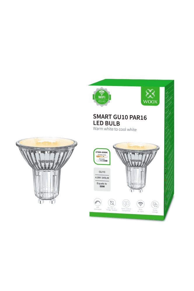Woox Smart Home okos LED fényforrás 4.9W GU10 filament (R5143) Woox Smart Home okos LED fényforrás 4.9W GU10 filament (R5143)