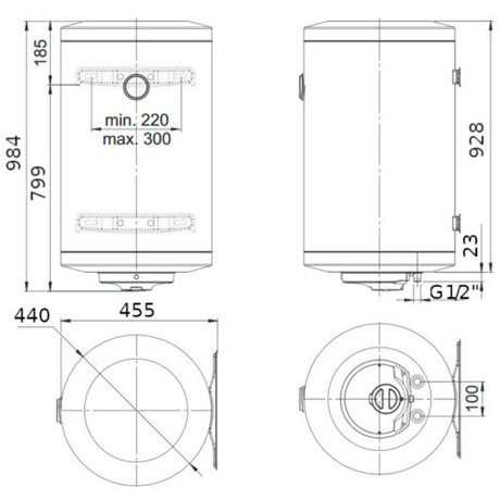 Bosch TR1000T 100 CB VÍZMELEGÍTŐ Bosch TR1000T 100 CB VÍZMELEGÍTŐ