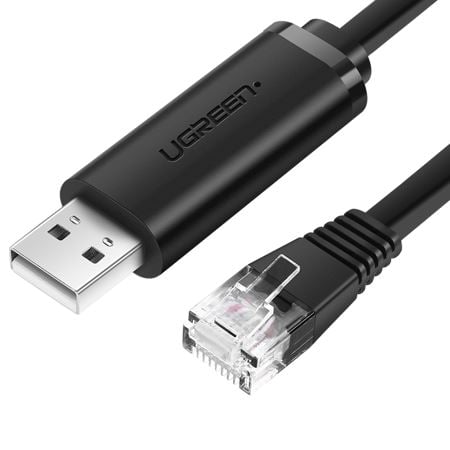 UGREEN CM204 USB-A - RJ45 konzolkábel 1,5m fekete (50773) UGREEN CM204 USB-A - RJ45 konzolkábel 1,5m fekete (50773)