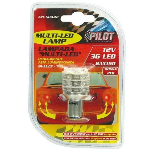 Lampa 12V BA15S (P21W) piros színű (1db) (0158442) Lampa 12V BA15S (P21W) piros színű (1db) (0158442)