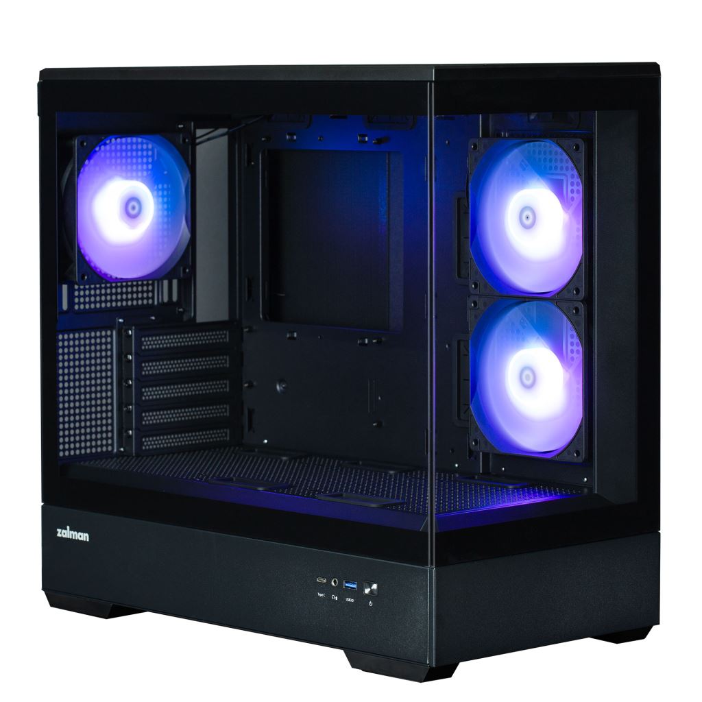 Zalman P30 BLACK táp nélküli ablakos mATX ház fekete