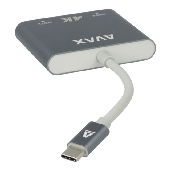 AVAX HB902 PRIME Type C 3.2 - 2xHDMI 4K60Hz DUAL monitor adapter AVAX HB902 PRIME Type C 3.2 - 2xHDMI 4K60Hz DUAL monitor adapter