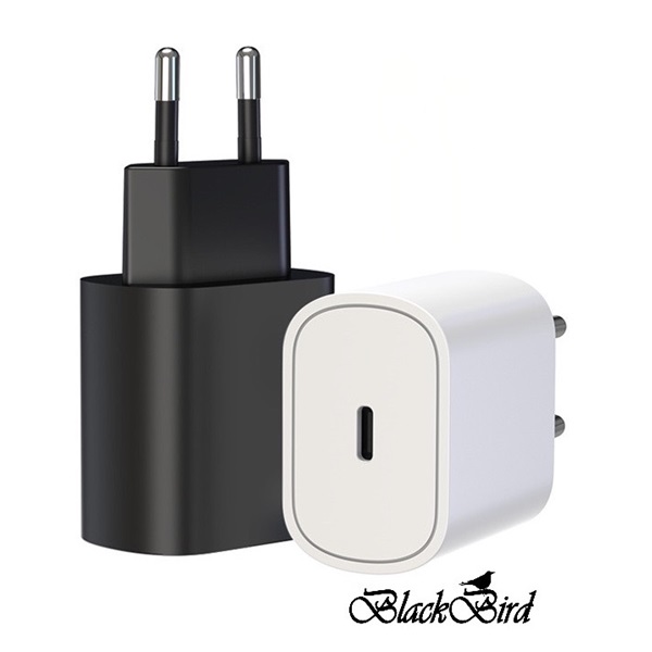 BLACKBIRD Hálózati Töltő 25W PD USB-C Fekete (Gyári kivitel)