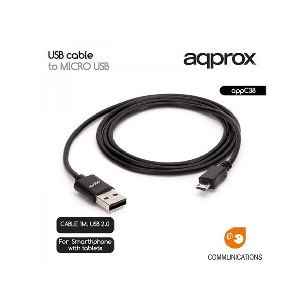 Approx USB2.0 - Micro USB kábel 1m (APPC38)