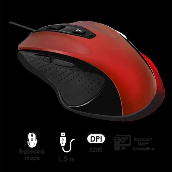 Advance SHAPE 6D Egér  Piros