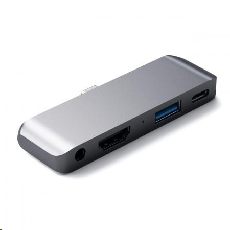 Satechi Aluminium TYPE-C Mobile Pro HUB (HDMI 4k,1x Jack 3mm,1x USB-A,1x USB-C) asztroszürke Satechi Aluminium TYPE-C Mobile Pro HUB (HDMI 4k,1x Jack 3mm,1x USB-A,1x USB-C) asztroszürke