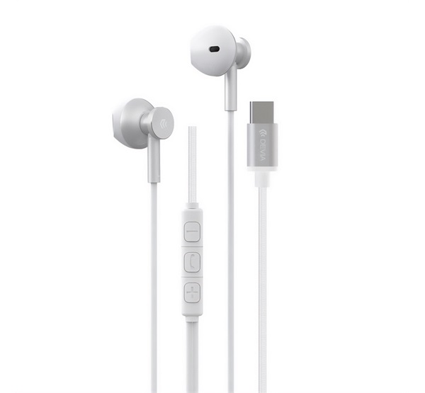 Devia SMART M2 fülhallgató SZTEREO (Type-C, mikrofon, felvevő gomb) EZÜST (M2_S) Devia SMART M2 fülhallgató SZTEREO (Type-C, mikrofon, felvevő gomb) EZÜST (M2_S)