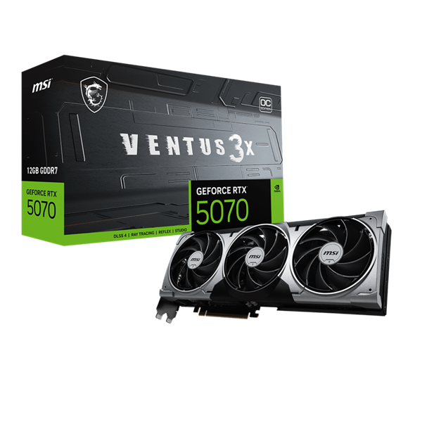 MSI PCI-Ex16x nVIDIA RTX 5070 VENTUS 3X 12GB DDR7 OC Videokártya 