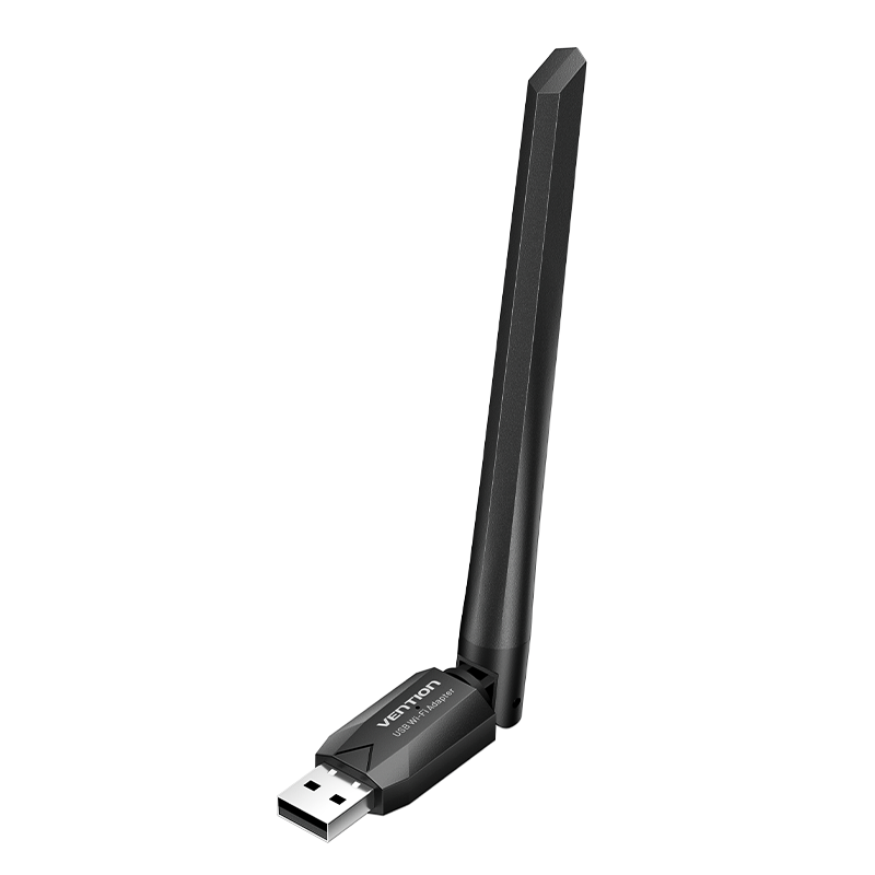Vention AC650 USB Wifi adapter Dual Band + Antenna adapter Fekete
