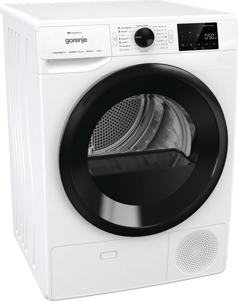 Gorenje DPNE83/GNLWIFI Hőszivattyús szárítógép – 8 Kg, A Energiaosztály,  WiFi, ExtraHigiénia opció, 