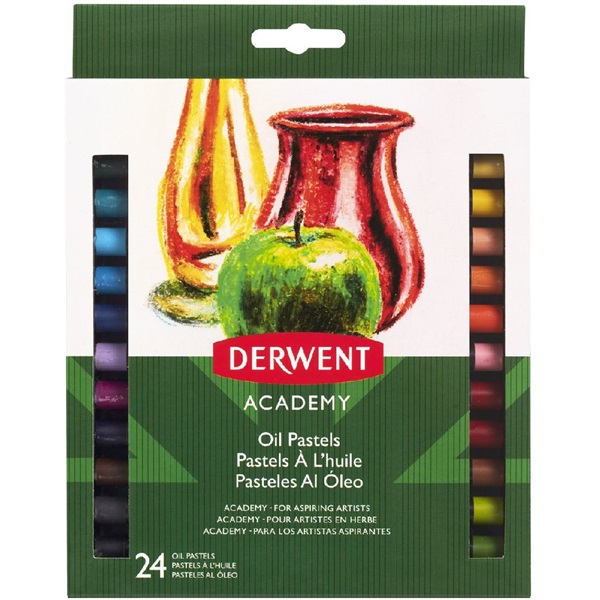 Olajpasztell kréta, DERWENT "Academy", 24 különböző szín