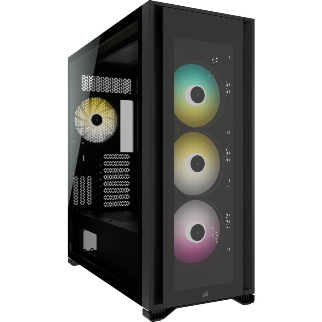 Corsair iCUE 7000X RGB Tempered Glass táp nélküli ablakos ház fekete Corsair iCUE 7000X RGB Tempered Glass táp nélküli ablakos ház fekete