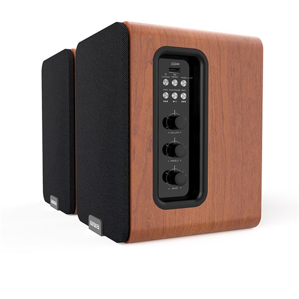 Aiwa ASP-A200BR Bluetooth barna hangszóró pár Aiwa ASP-A200BR Bluetooth barna hangszóró pár