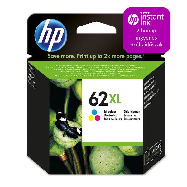 HP C2P07AE nagy kapacitású tintapatron háromszínű (62XL) HP C2P07AE nagy kapacitású tintapatron háromszínű (62XL)
