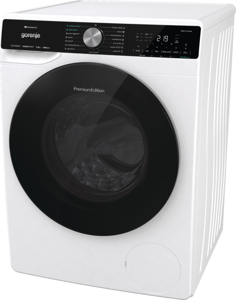 Gorenje WNS94ATWIFI  Elöltöltős mosógép - 9 kg, 1400 ford./perc, A Energiaosztály, Gőz program