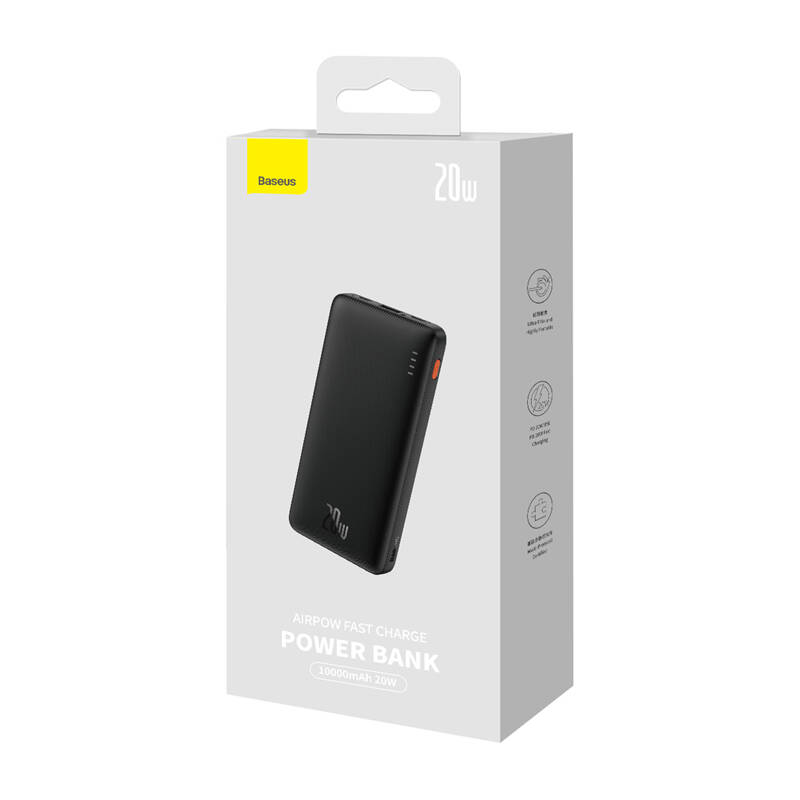 Baseus 10000mAh  20W  Airpow powerbank  Fekete 