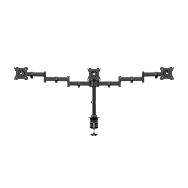 MULTIBRACKETS Asztali konzol (3 képernyős rögzítőkar), M Deskmount Basic Triple (15-27", max.VESA: 100x100 mm, 8 kg)