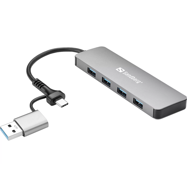 SANDBERG USB-C/A to 4xUSB 3.0 Hub és elosztó SANDBERG USB-C/A to 4xUSB 3.0 Hub és elosztó
