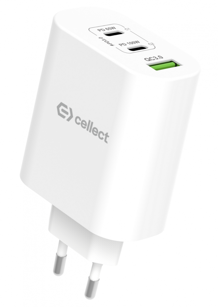 Hálózati gyorstöltő adapter 100W, Fehér