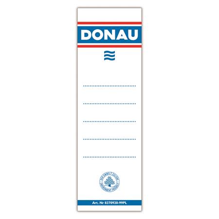 Cserecímke, iratrendezőhöz, öntapadó, 54x153 mm, DONAU, fehér