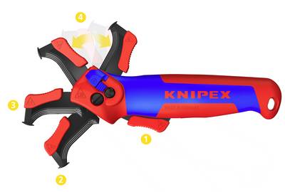 KNIPEX -Werk Csupaszoló kés Alkalmas Kerek vezetékek 7 mm (max) (16 50 145 SB) KNIPEX -Werk Csupaszoló kés Alkalmas Kerek vezetékek 7 mm (max) (16 50 145 SB)