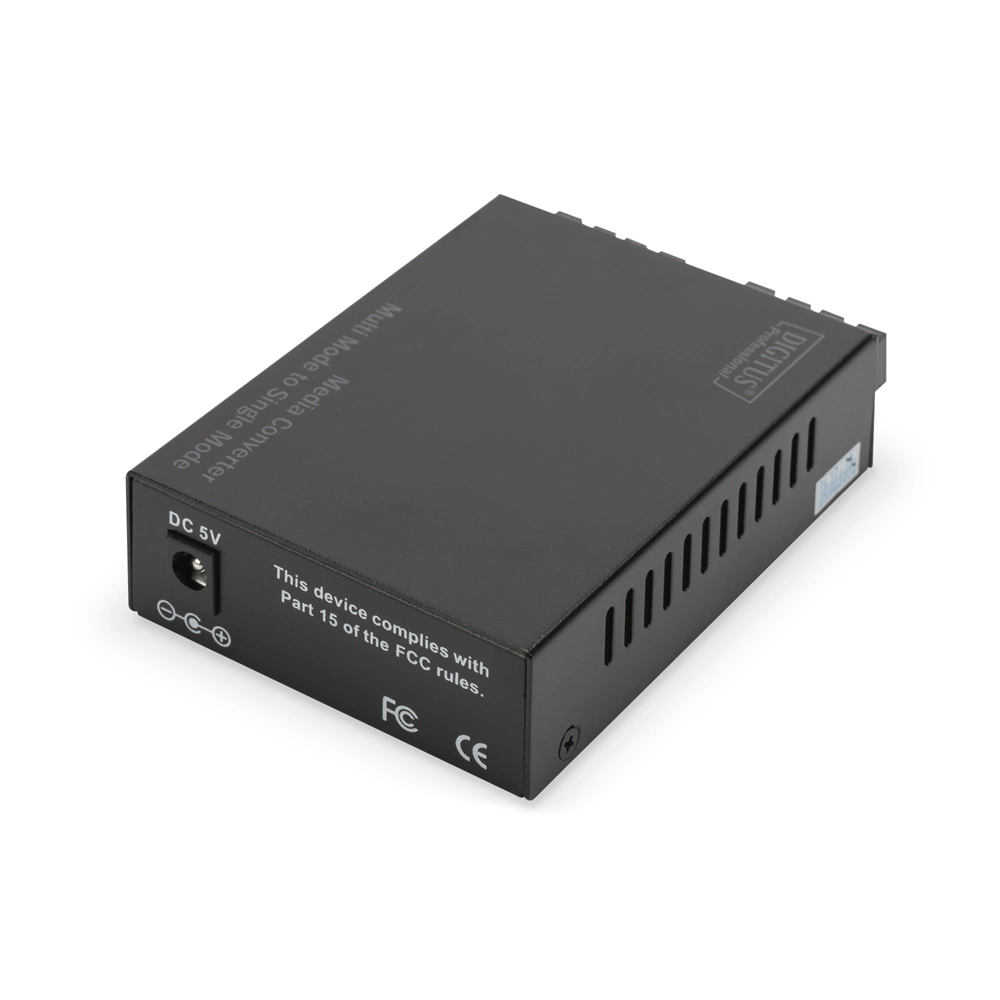 Digitus DN-82124  1000 Mbit/s 1310 nm Single-mode  Multi-mode hálózati média konverter Fekete