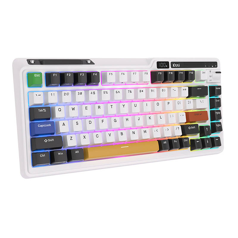 Mechanical keyboard Royal Kludge KZZI K75 pro RGB, Moment Switch (black and white) Mechanical keyboard Royal Kludge KZZI K75 pro RGB, Moment Switch (black and white)