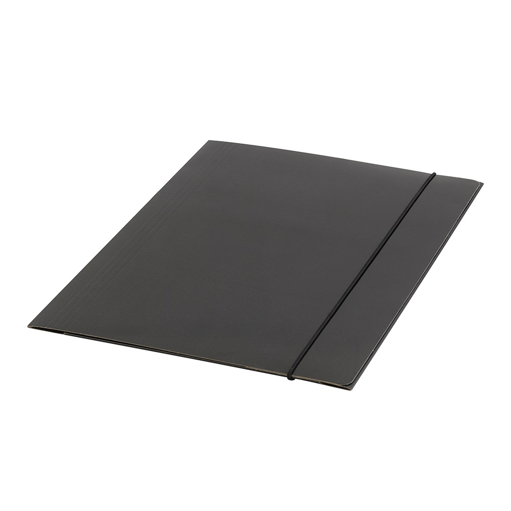 Fornax Gumis mappa A4, 400g. karton  Glossy fekete (A-400981)