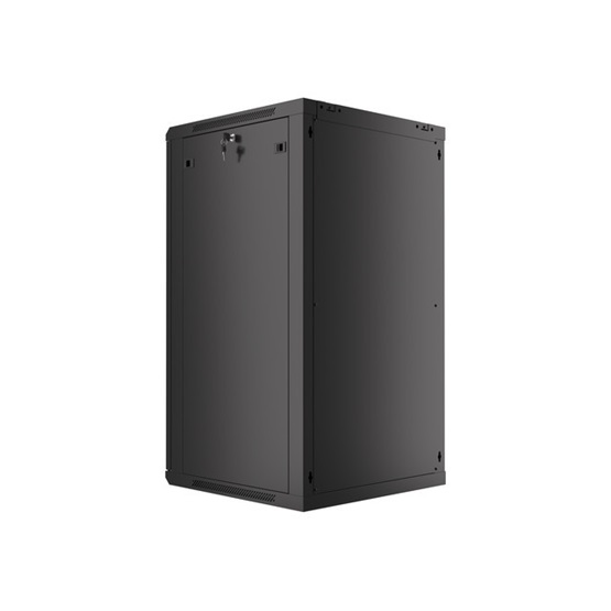 Lanberg 19" fali rack szekrény 22U/600X600 lapraszerelt, fekete V2