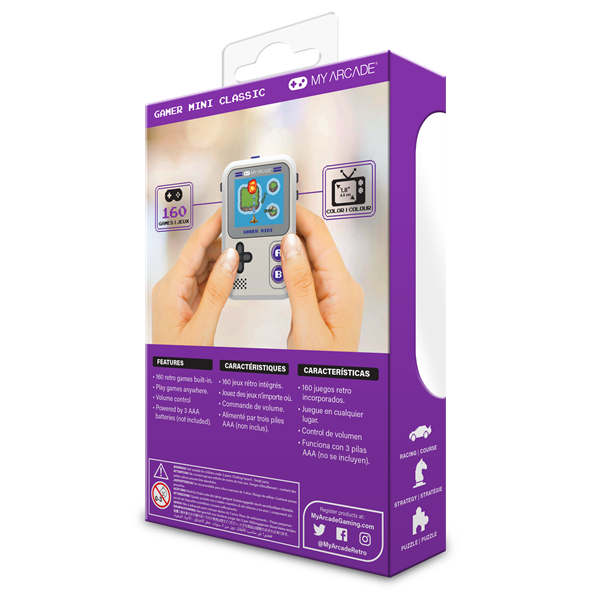MY ARCADE Gamer Mini Classic Hordozható Gray/Purple