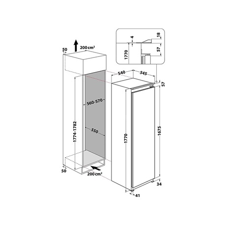 Whirlpool ARG 184702 HŰTŐ BEÉPÍTHETŐ EGYAJTÓS