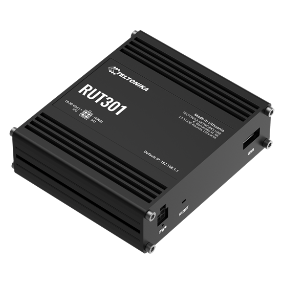 Teltonika 5xRJ45 port  USB  digitális I/O RutOS RMS router