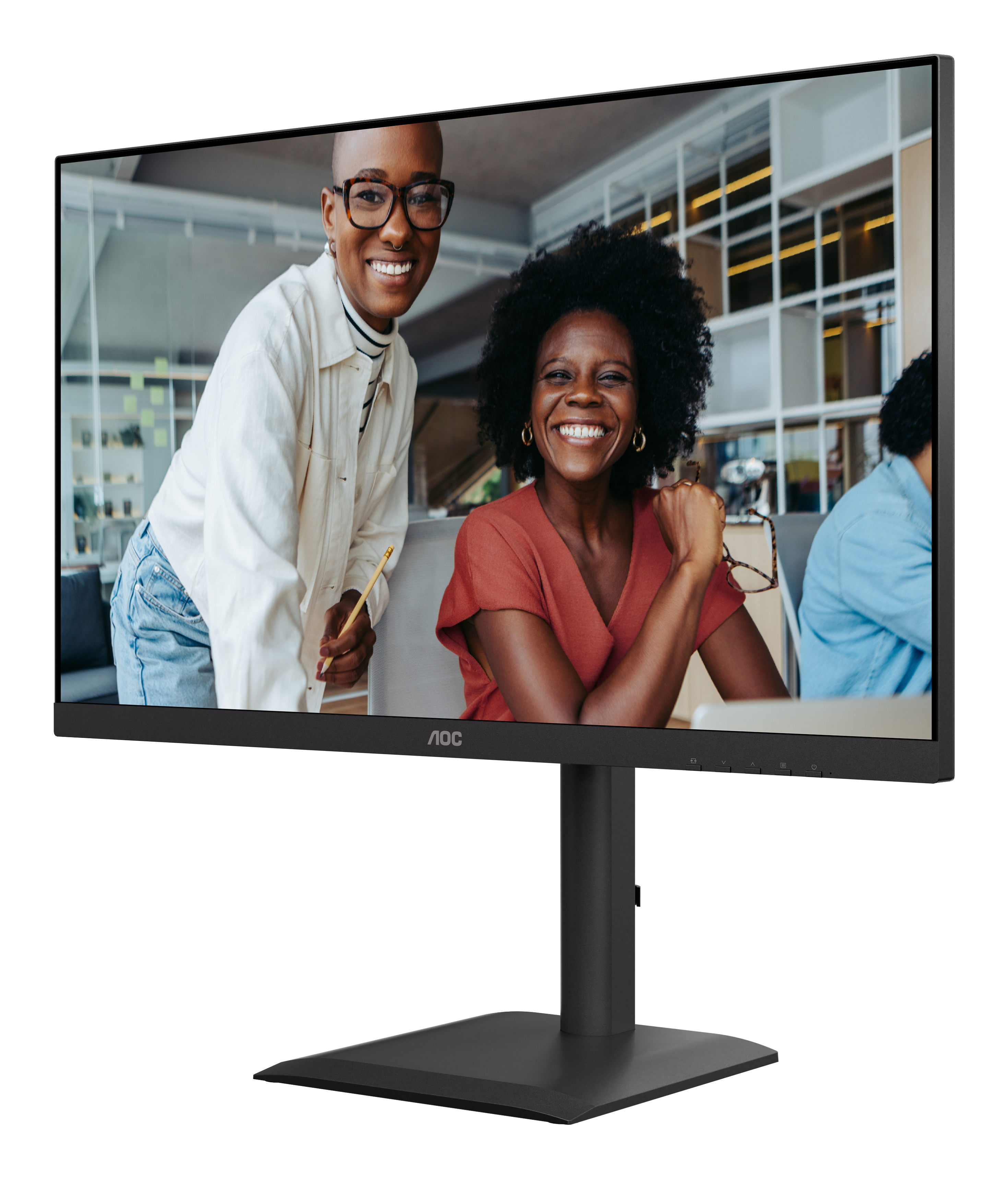 AOC 27" U27E4CV Monitor - 3840x2160, 4K, LED, IPS, FreeSync, Pivot, Fekete